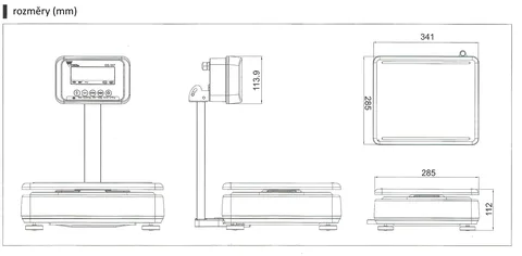 DIGI DS 167 rozměry