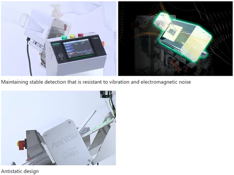 Metaldetektor na tablety a kapsle je odolný vůči okolním vibracím i elektromagnetickému šumu