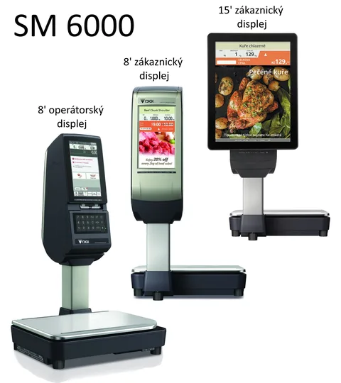DIGI SM 6000 - dvě velikosti zákaznického displeje