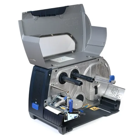 Intermec PM 43 pohled na otevřenou tiskárnu