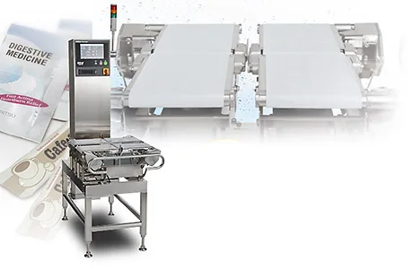 Kontrolní průběžná váha Anritsu DUal-Lane pro dvoupásové plnící a balící linky