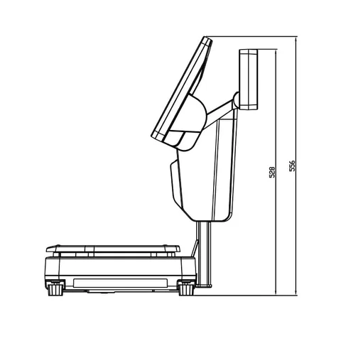 DIGI RM 5800 EV Plus rozměry bok